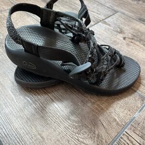 Chaco ZX3‎ Black Toe Strap Sandals Women’s Size 8